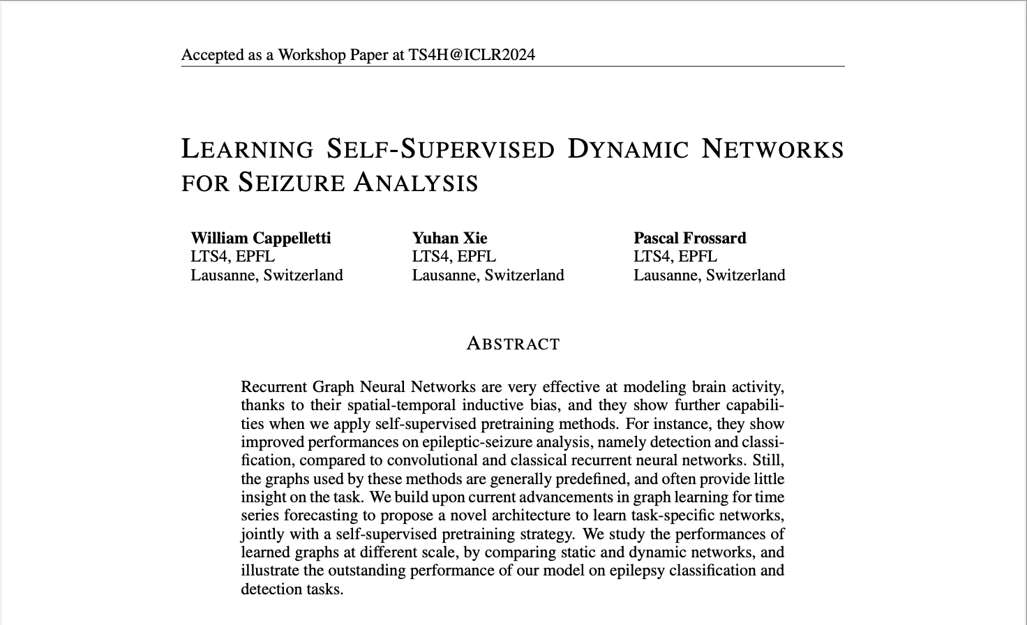 Image for Learning Self-Supervised Dynamic Networks for Seizure Analysis